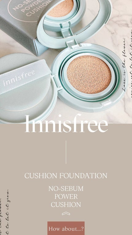 ノーセバム パウダー クッション/innisfree/クッションファンデーションの人気ショート動画
