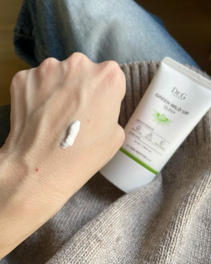 グリーンマイルドアップサンプラス/Dr.G/日焼け止めクリームを使ったクチコミ（2枚目）