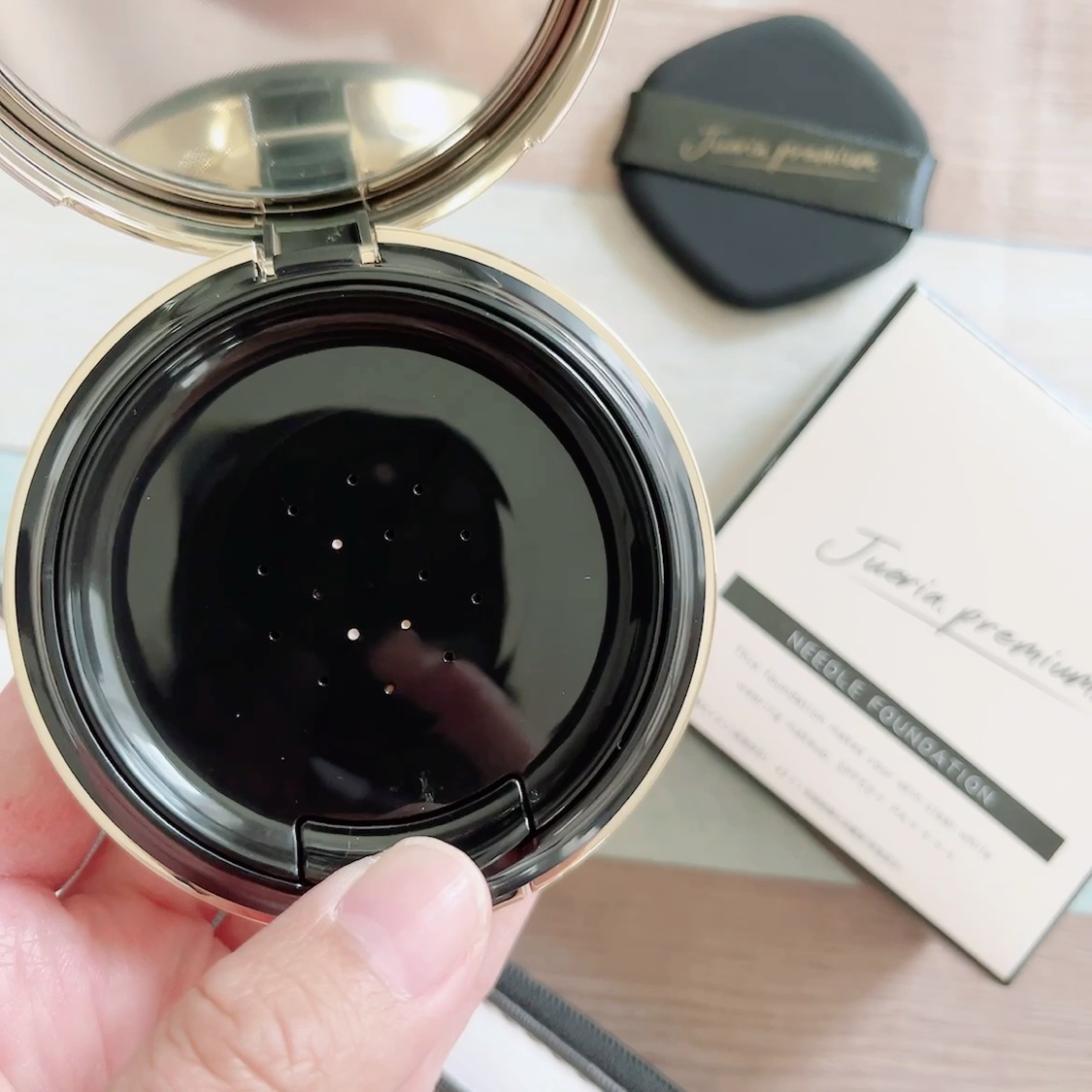 プレミアムニードルファンデーション/ジュエリアプレミアム/クッションファンデーションの動画クチコミ3つ目