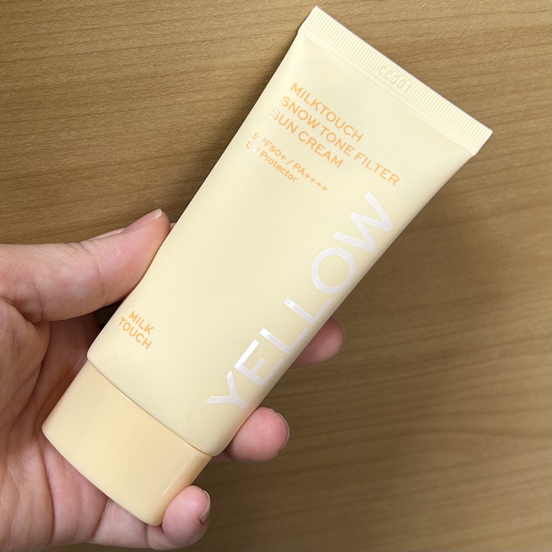 スノートーンフィルターサンクリーム/Milk Touch/日焼け止めクリームを使ったクチコミ（1枚目）