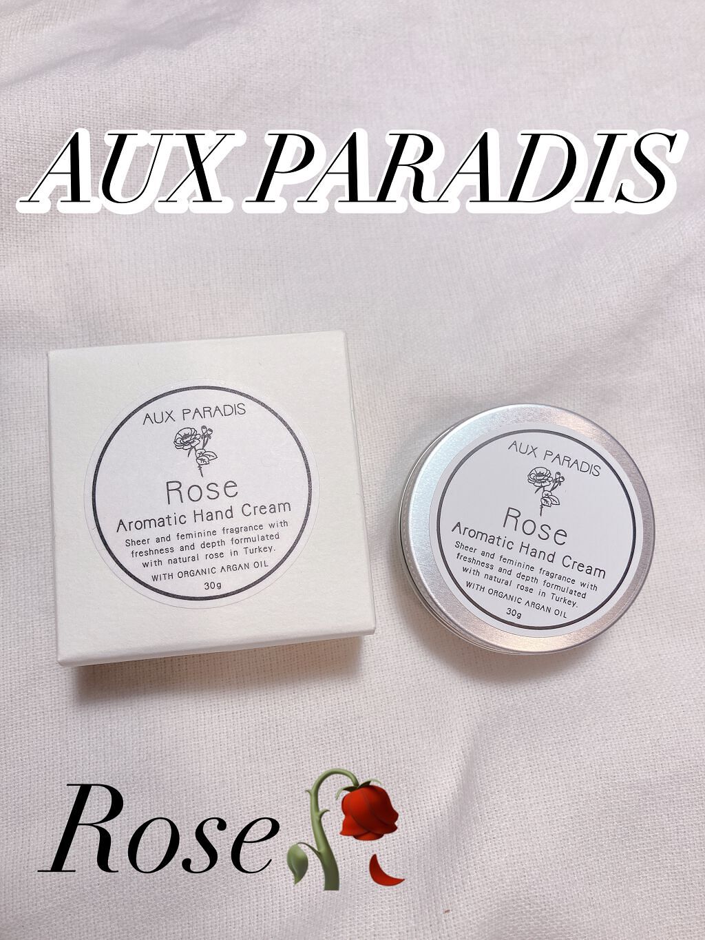 新品【オゥパラディ】ローズキャンドル＆アロマティック ハンドクリームオスマンサス 新品【オゥパラディ】ローズキャンドル＆アロマティック ハンド
