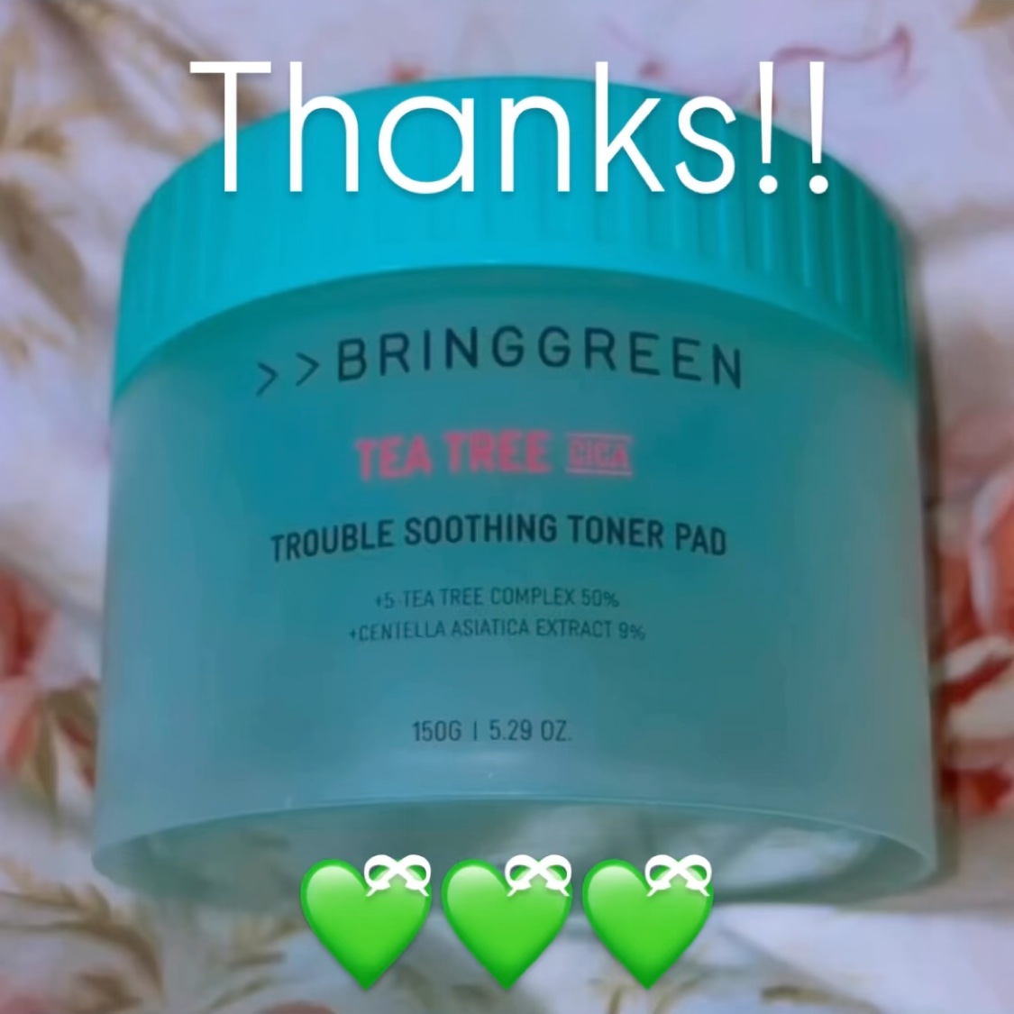 ティーツリーシカートラブルスージングトナーパッド/BRING GREEN/トナーパッドの動画クチコミ4つ目