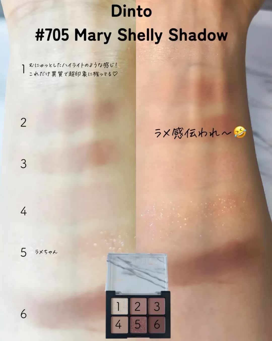 ブラーフィニシュシャドウパレット/Dinto/アイシャドウパレットを使ったクチコミ（3枚目）