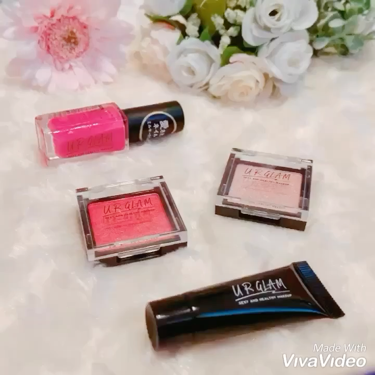 UR GLAM　POWDER EYESHADOW チェリーピンク〈パールラメ〉/U R GLAM/シングルアイシャドウを使ったクチコミ（3枚目）