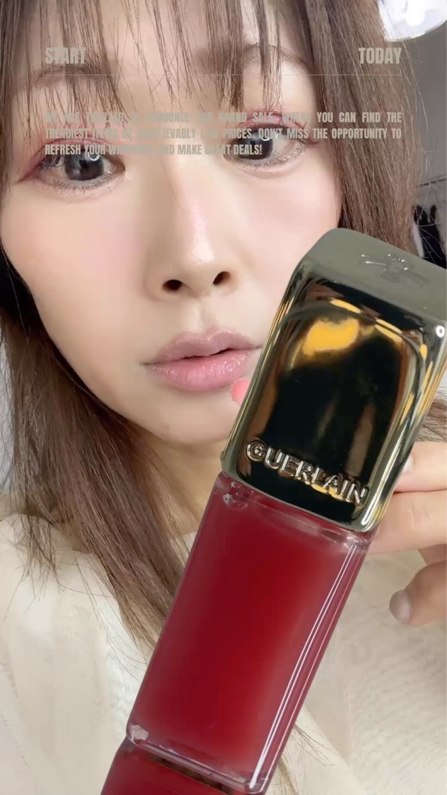 キスキス ビー グロウ オイル/GUERLAIN/リップグロスを使ったクチコミ（1枚目）