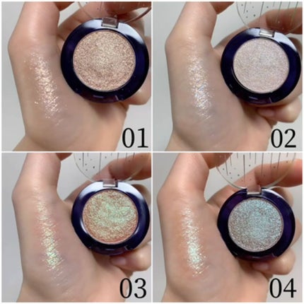 グリッター シャドウ カラー/rom&nd/グリッターを使ったクチコミ(4枚目)