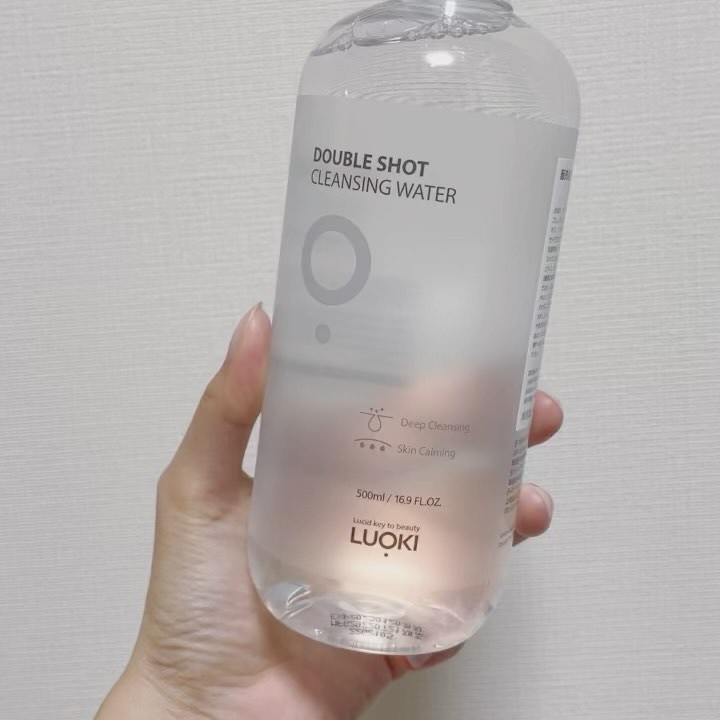 ダブルショットクレンジングウォーター/LUOKI/クレンジングウォーターを使ったクチコミ（3枚目）