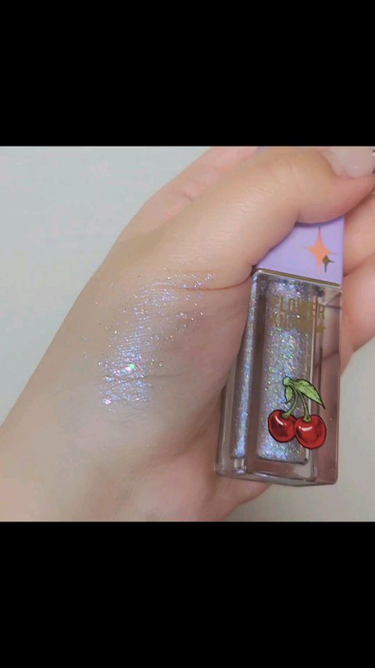 Cherry Love グリッター リキッドアイシャドウ/FlowerKnows/グリッターを使ったクチコミ（2枚目）