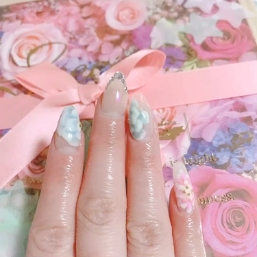 フェアリーダストパウダーオーロラピーコック/キャンドゥ/ネイルシールを使ったクチコミ（2枚目）