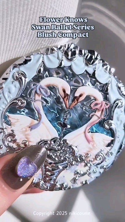 フラワーノーズ スワンバレエシリーズ ブラッシュコンパクト/FlowerKnows/パウダーチークの人気ショート動画