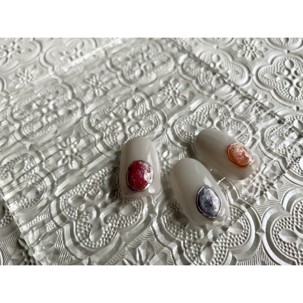 #ジェルネイル,#セルフジェルネイル,#セルフネイル,#宝石ネイル,#宝石風ネイルのネイルデザイン