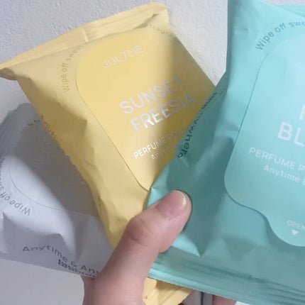 ジュライミー フレグランスパウダーシート ホワイトソープムスク/JUL7ME/ボディシートの動画クチコミ3つ目