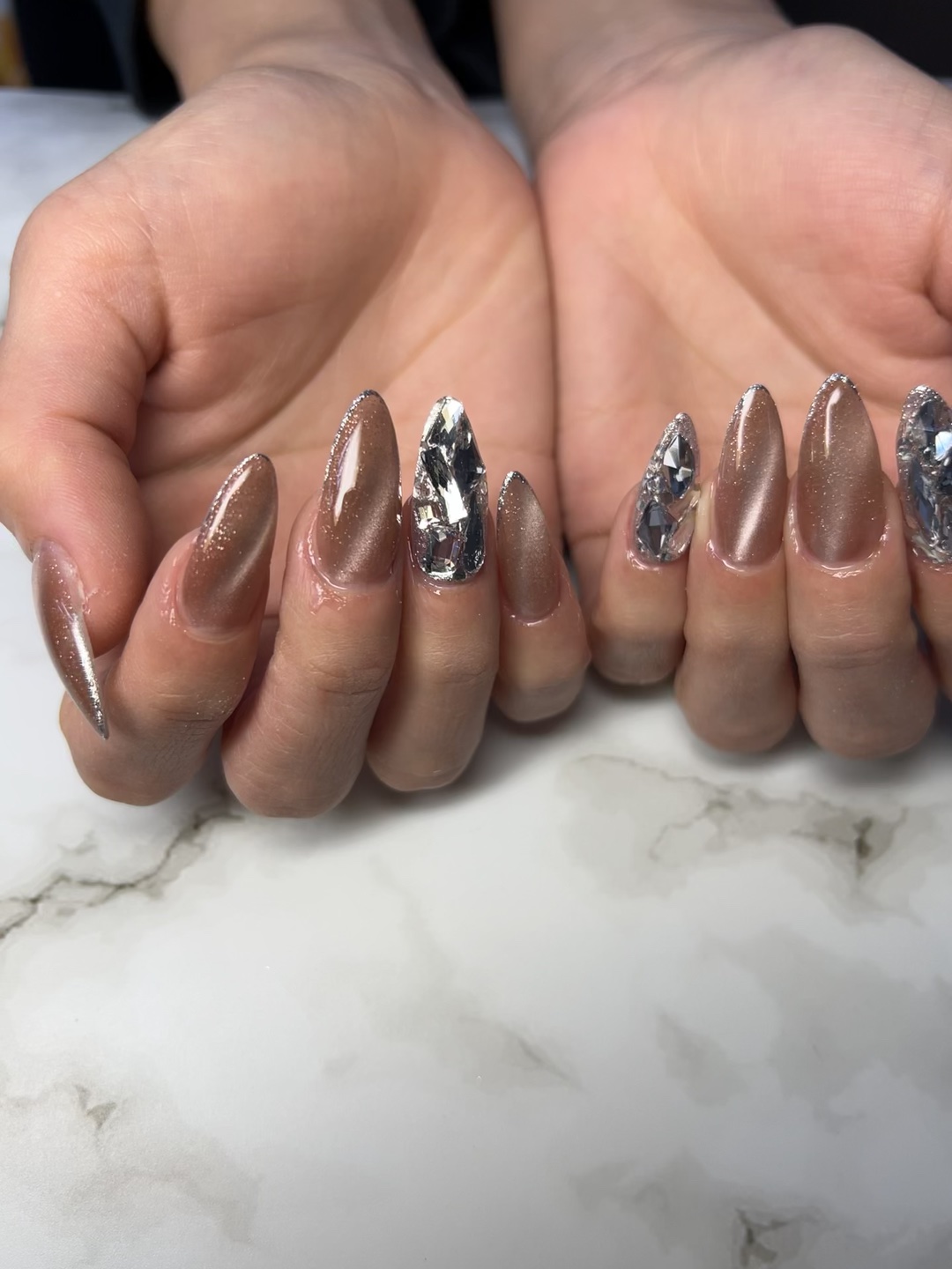 #ネイル,#ニュアンスネイル,#ジェルネイル,#ギャルネイル,#ネイル,#城陽ネイルのネイルデザイン