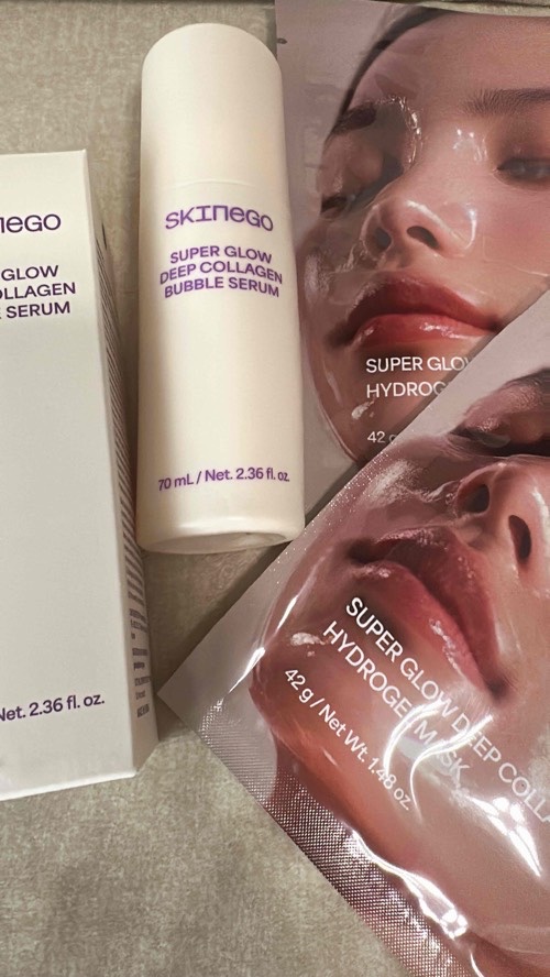 SUPER GLOW DEEP COLLAGEN HYDROGEL MASK 4EA/SKINEGO/シートマスク・パックの人気ショート動画