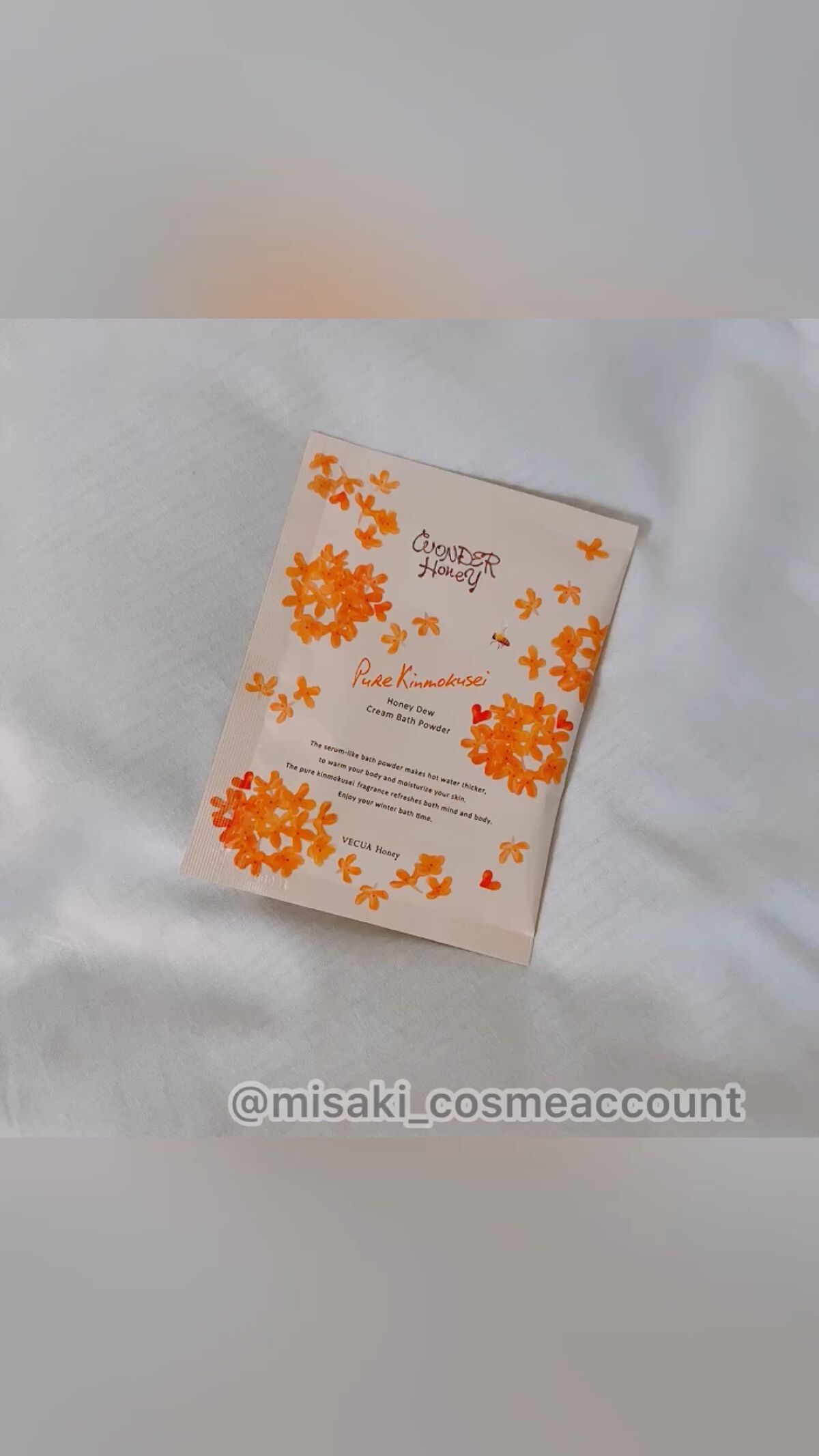 ワンダーハニー　とろとろふんわりクリームバス ピュアキンモクセイ/VECUA Honey/炭酸系入浴剤を使ったクチコミ（1枚目）