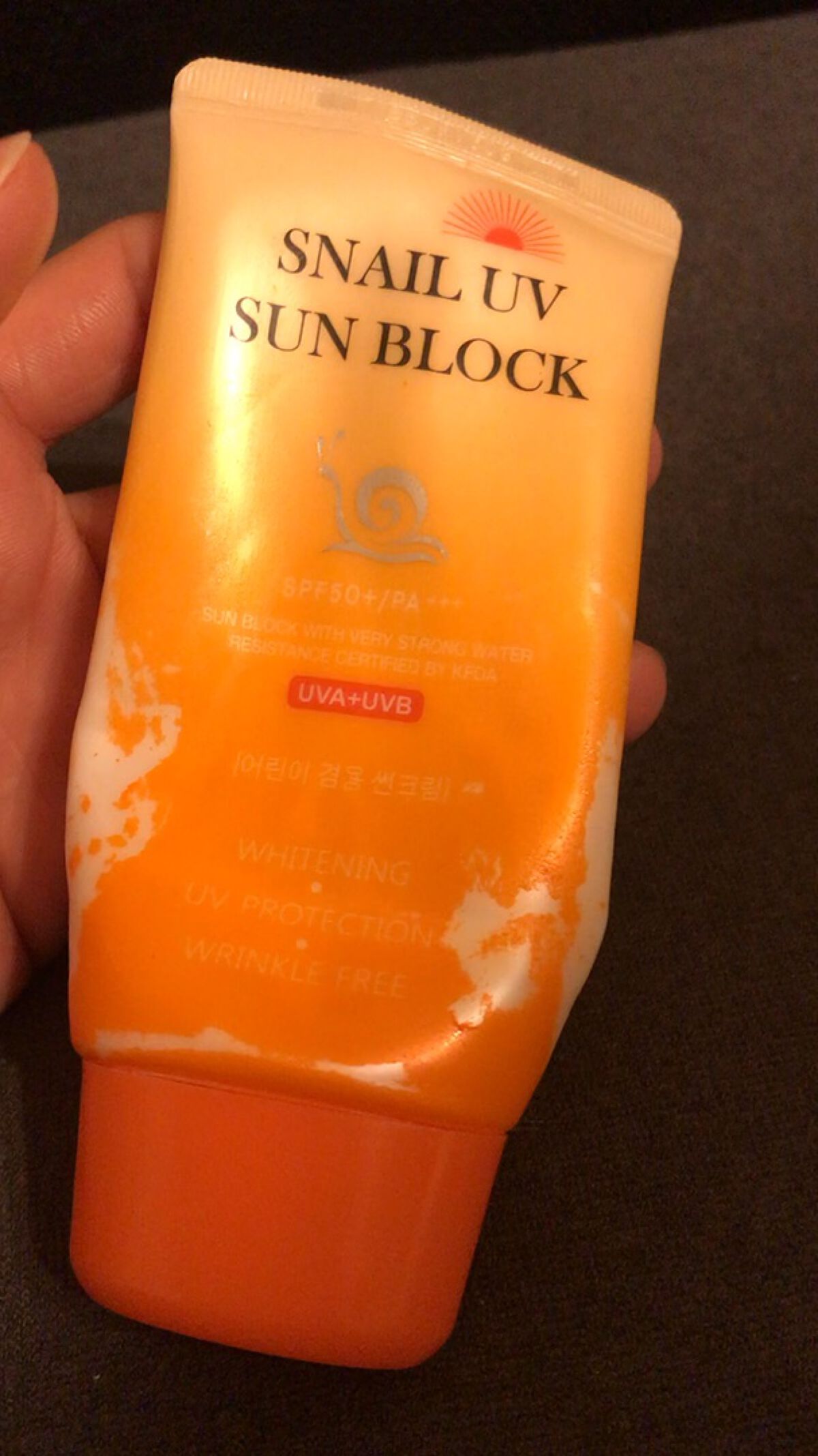 SNAIL UV SUN BLOCK/Qoo10/日焼け止めクリームを使ったクチコミ（1枚目）