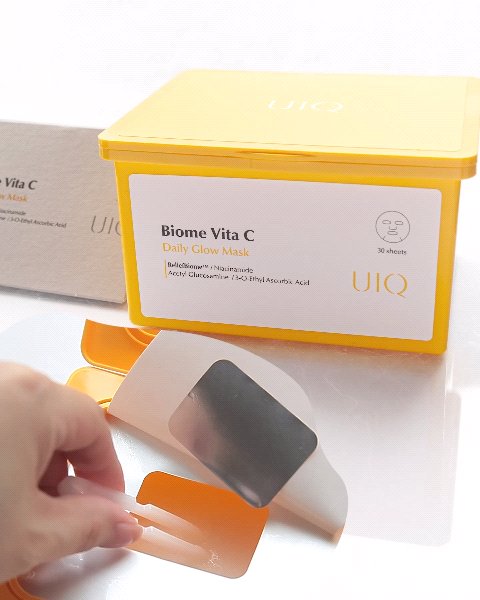 バイオームビタCグローデイリーシートマスク/UIQ/シートマスク・パックを使ったクチコミ（2枚目）