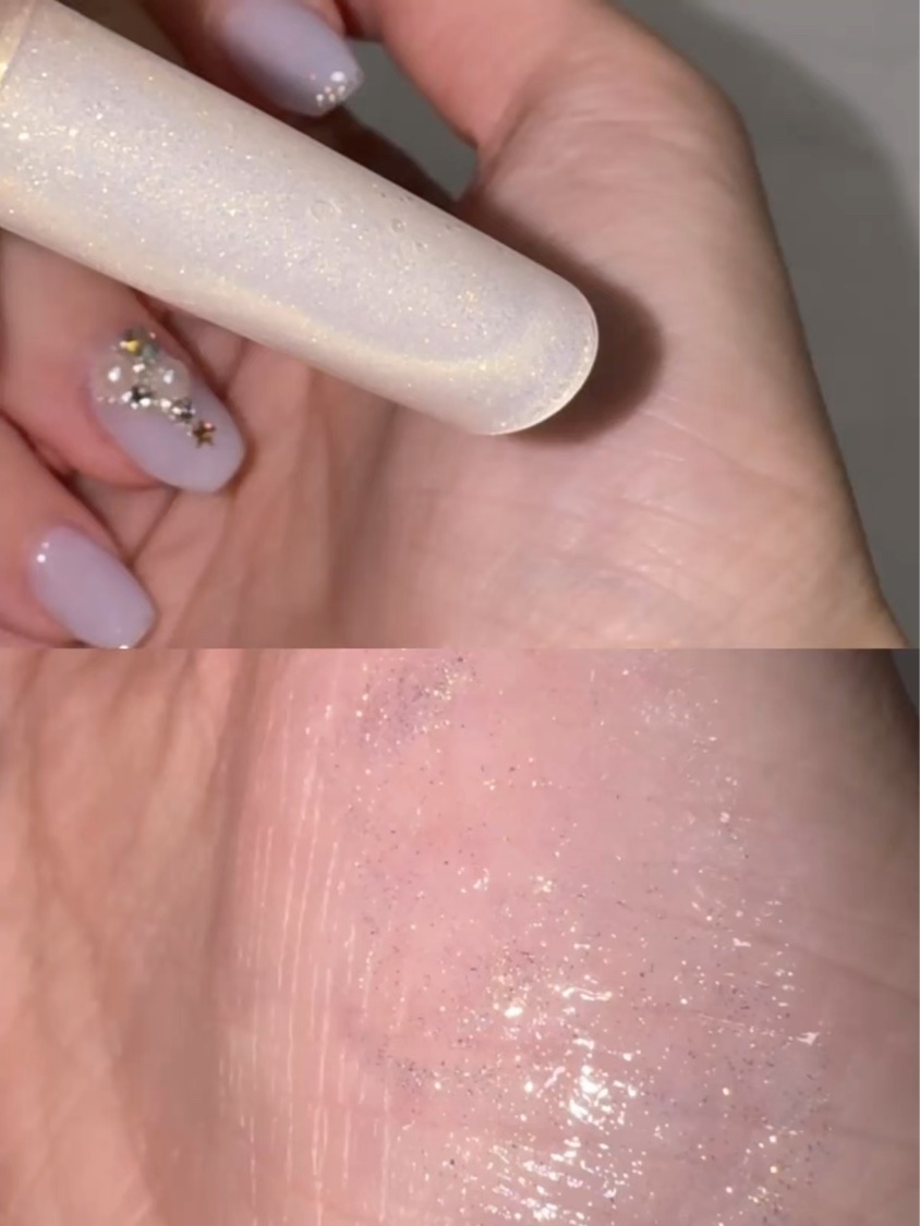 ヴィーガナイズコラーゲンリップガラスバーム 10番 ホワイトゴールド/Veganize/リップグロスを使ったクチコミ（3枚目）