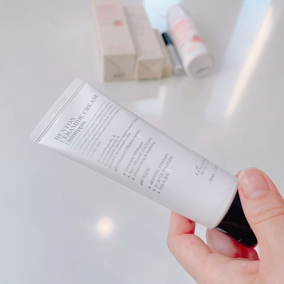 セラミドクリーム 10000ppm 80ml/BENTON/フェイスクリームを使ったクチコミ（3枚目）