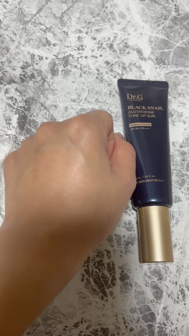 ブラックスネイルグルタチオントーンアップサン/Dr.G/日焼け止めクリームを使ったクチコミ（3枚目）