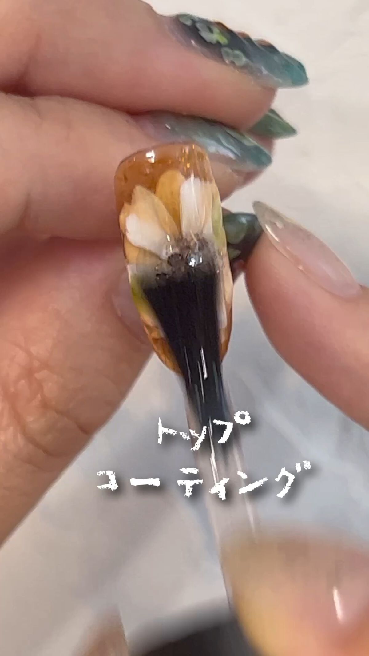 #ジェルネイル,#ネイル,#向日葵ネイル,#フラワーネイルのネイルデザイン