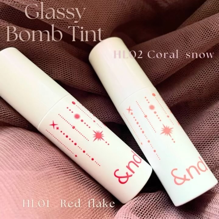 アンドバイロムアンド　グラッシーボムティント/&nd by rom&nd/リップティントを使ったクチコミ（1枚目）