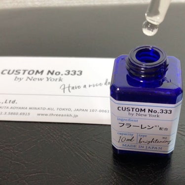 CUSTOM No.333 by New York 濃厚フラーレンのクチコミ「《custom  No.333/カスタムナンバートリプルスリー》
濃厚フラーレン  10ml .....」（3枚目）