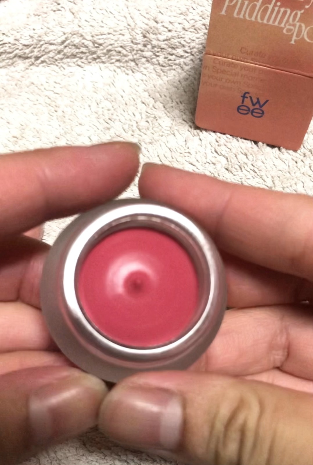 リップアンドチーク ブラーリープリンポット/fwee/口紅を使ったクチコミ（1枚目）