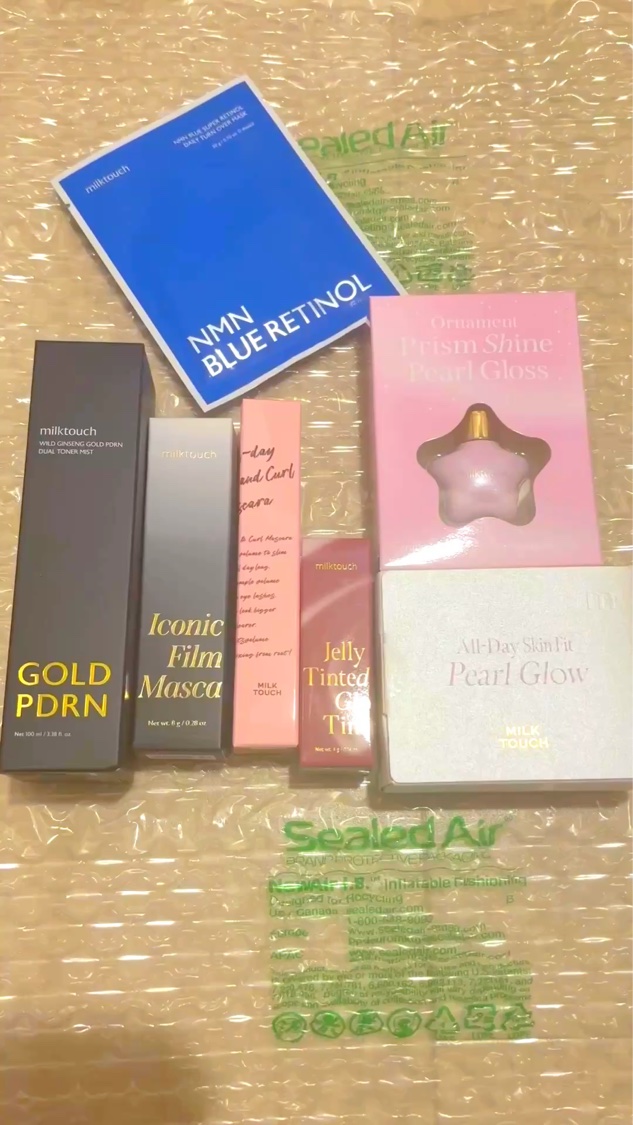 オールデイスキンフィットパールグロウクッション/Milk Touch/クッションファンデーションの動画クチコミ4つ目