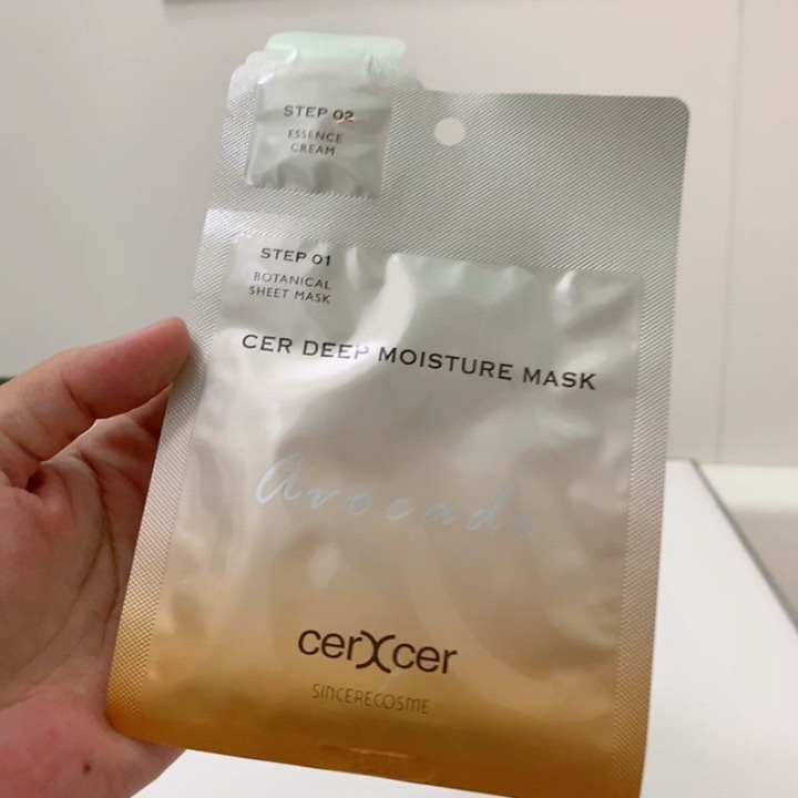 ディープモイスチャー マスク　(ケアクリーム付き)/cerXcer/シートマスク・パックを使ったクチコミ（2枚目）
