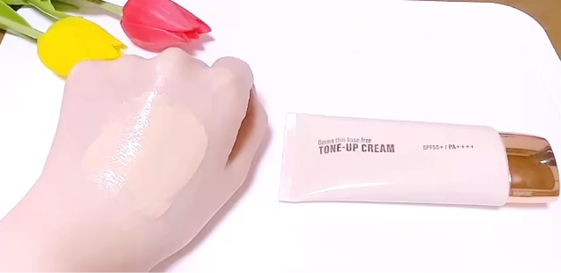 ダーマシンベースフリートーンアップクリーム/23years old/化粧下地の動画クチコミ5つ目