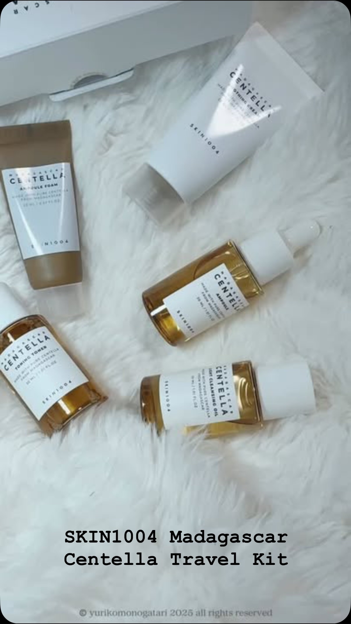 
SKIN1004 センテラ トラベルキット
旅行の時にも乾燥肌、敏感肌の人は特におすすめです！自然由来のCICAエキスを抽出し、配合したシリーズ。

トライアルキットの中身は
☑︎アンプルフォーム
☑︎トーニングトナー
☑︎アンプル
☑︎