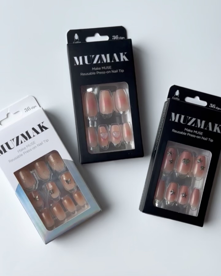 TPUネイルチップ（shape:Short Square）/Muzmak/ネイルチップ・パーツの動画クチコミ3つ目