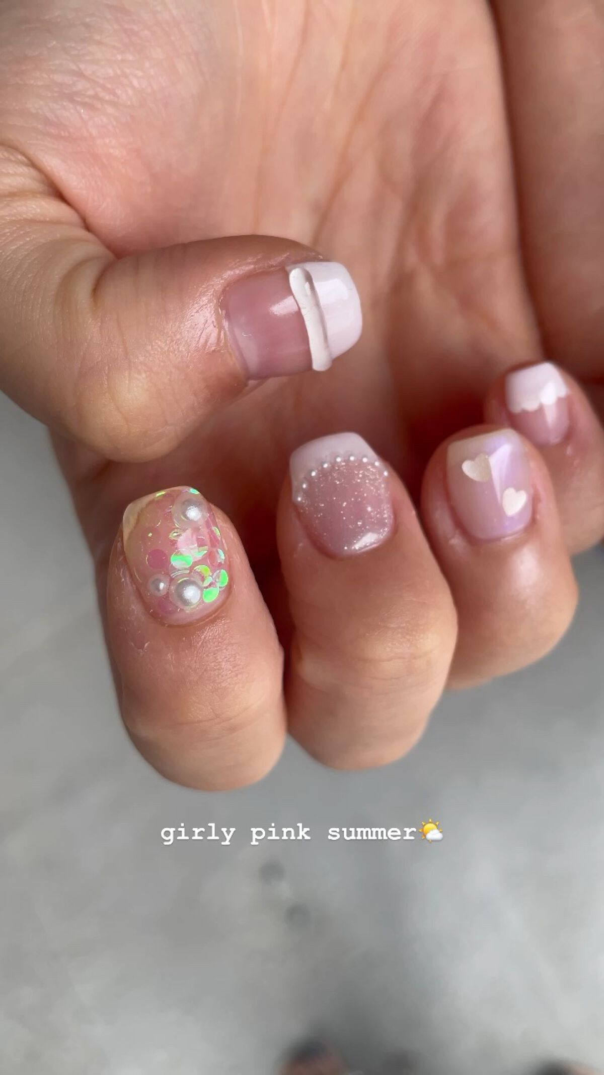 #ジェルネイル,#ガーリーネイル,#夏ネイル,#クリアネイル,#個性派ネイル,#ガーリーネイルのネイルデザイン