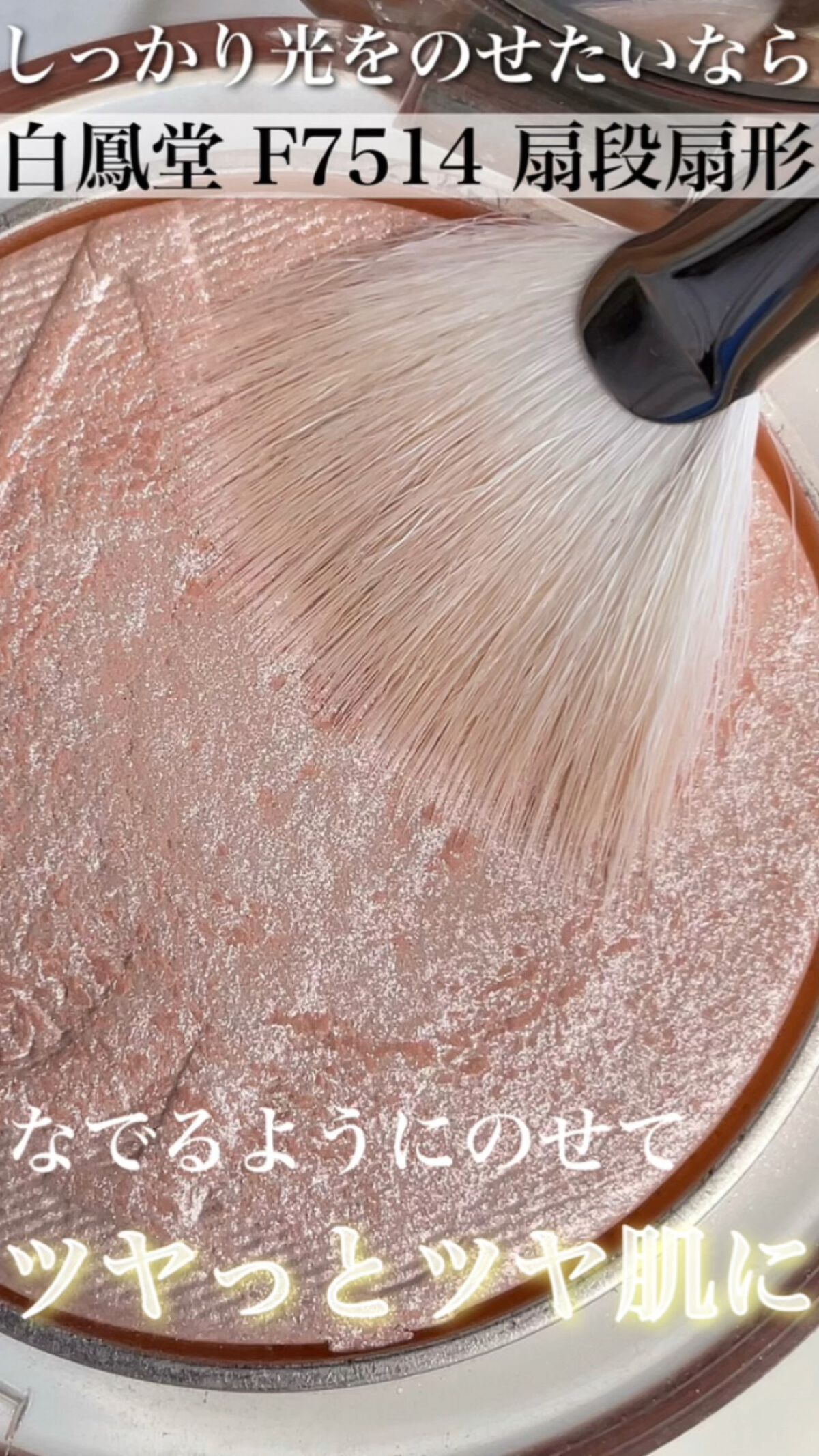 F7514 扇段扇形/白鳳堂/メイクブラシを使ったクチコミ（1枚目）