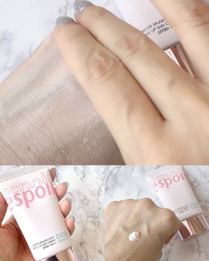 ウォータースプラッシュ サンクリーム フレッシュ CICA/espoir/化粧下地を使ったクチコミ（3枚目）