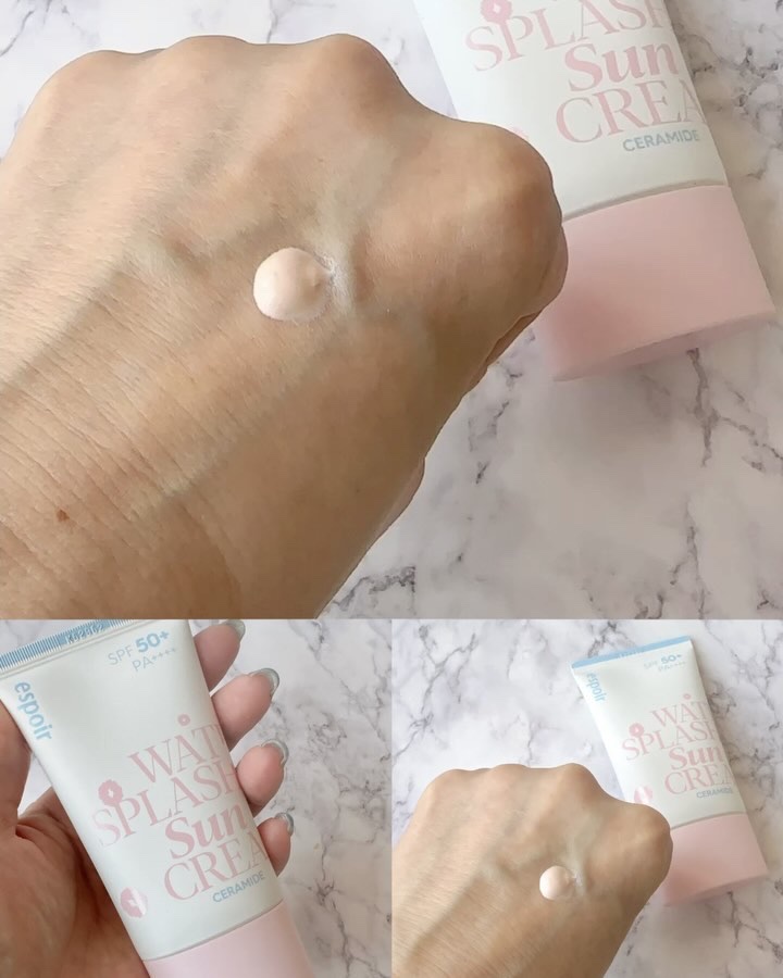 ウォータースプラッシュ サンクリーム フレッシュ CICA/espoir/化粧下地を使ったクチコミ（2枚目）