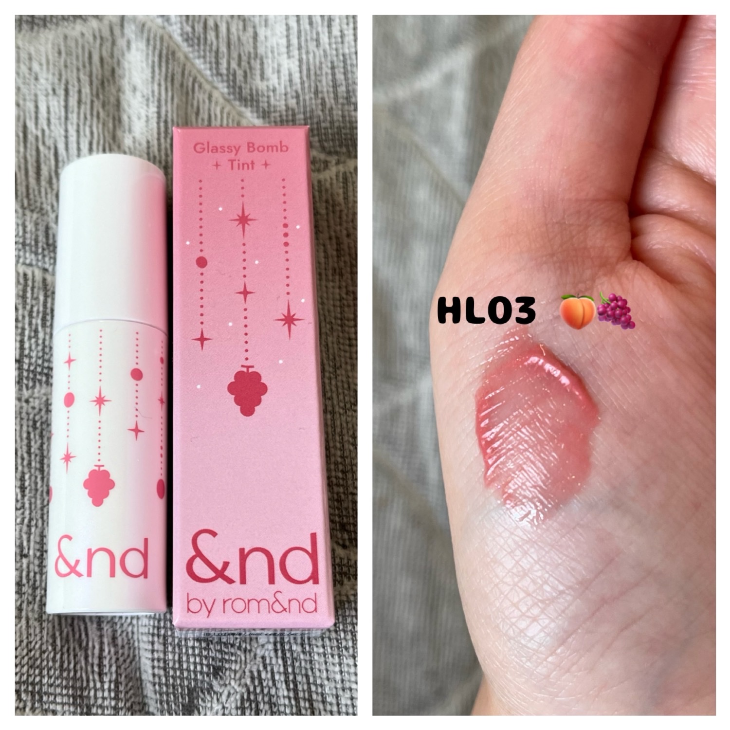 アンドバイロムアンド　グラッシーボムティント/&nd by rom&nd/リップティントの動画クチコミ2つ目