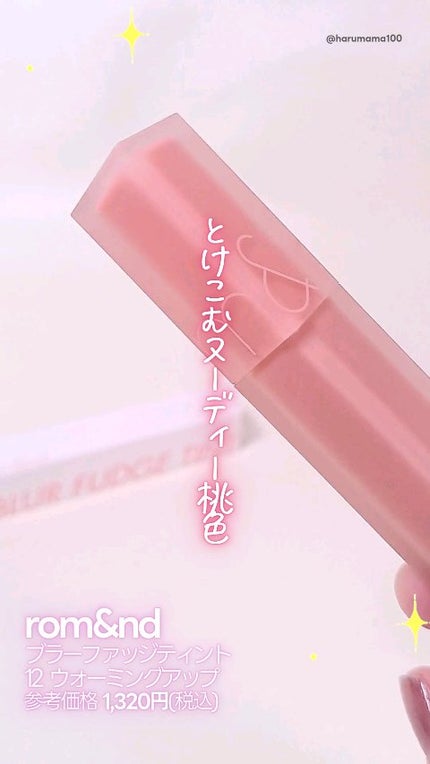 rom&nd ブラーファッジティント/rom&nd/リップティントの動画クチコミ1つ目