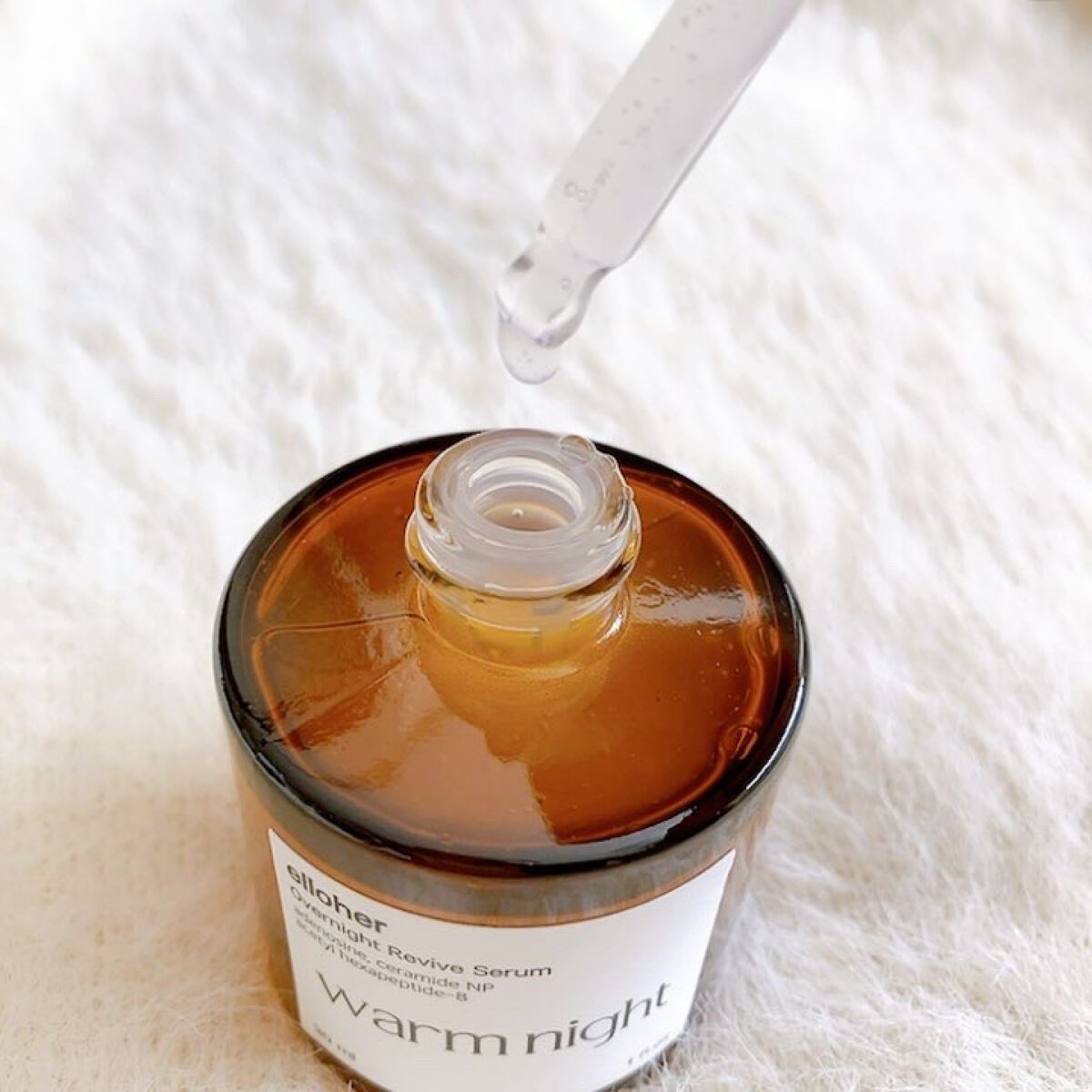 ウォームナイト - Overnight Revive Serum/elloher/美容液を使ったクチコミ（3枚目）