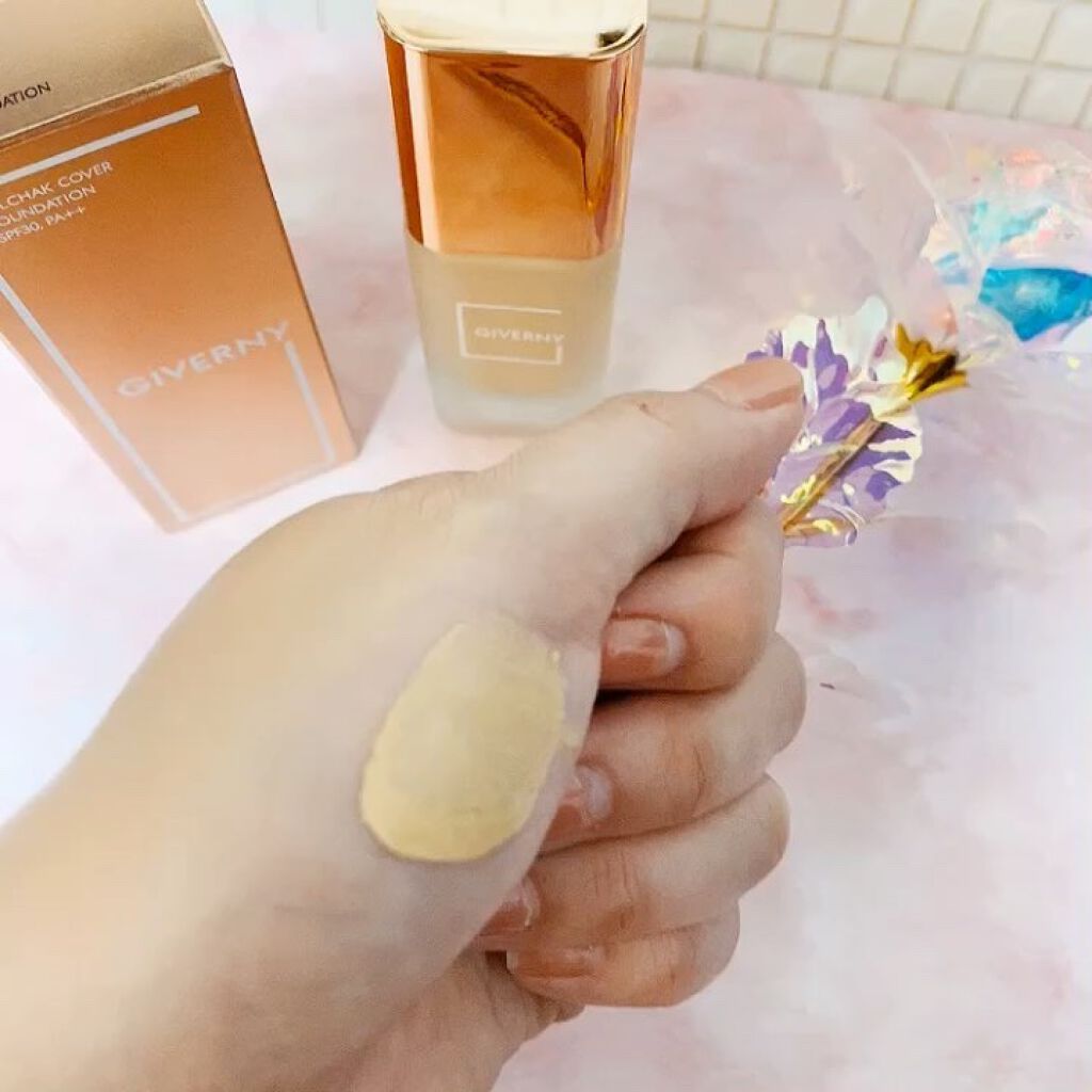 密着カバーファンデーション/GIVERNY/リキッドファンデーションを使ったクチコミ（2枚目）