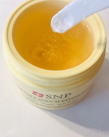 SNP SNP ゴールド コラーゲン スリーピング パックのクチコミ「🍊
○商品/Snp スリーピングパック
(ゴールドコラーゲン)
○特徴/弾力と肌艶、シワ改善効.....」（3枚目）