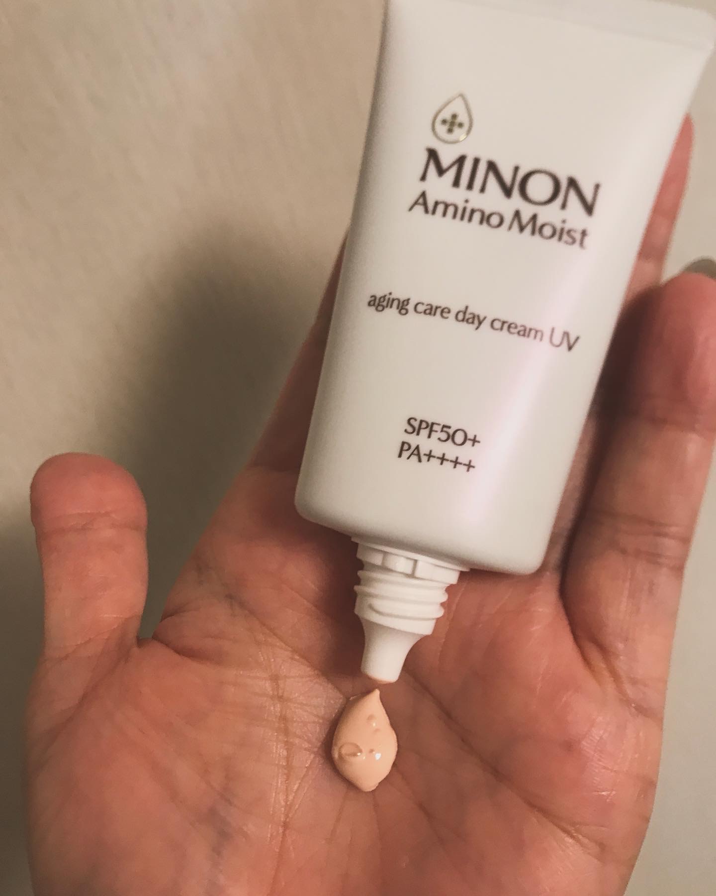 ミノン アミノモイスト エイジングケア デイクリームUV/ミノン/日焼け止めクリームを使ったクチコミ（1枚目）
