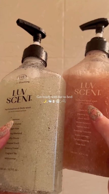 スクラブボディウォッシュ コージーファイヤー シダーウッド/LUV SCENT/ボディスクラブの人気ショート動画