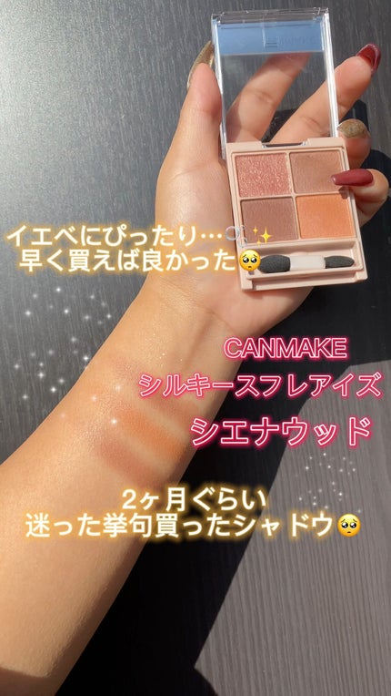 シルキースフレアイズ(マットタイプ)/キャンメイク/アイシャドウパレットの人気ショート動画