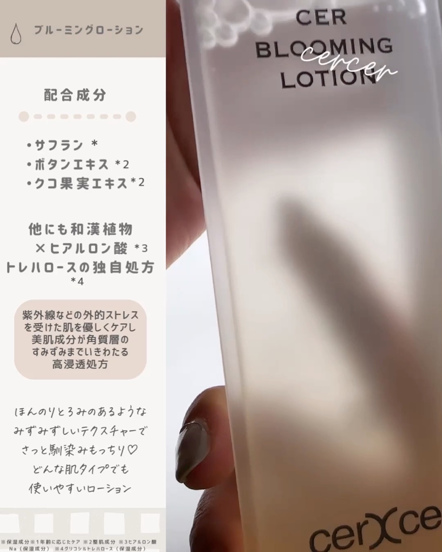  ブルーミングローション/cerXcer/化粧水を使ったクチコミ（3枚目）