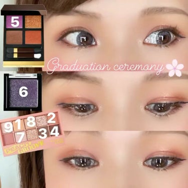 .
＼🌸卒業式メイク🌸／

義務教育が終了しました♡
そんな今日のメイク✨

 CLIO 
1234の順でグラデ

TomFordBeauty
5を下目じり3分の1

URGLAM
6を5の上