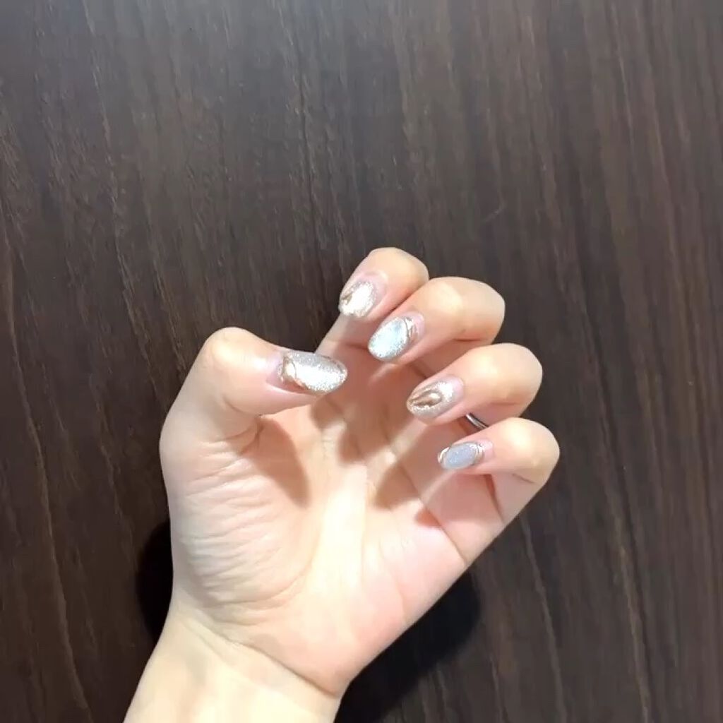 #ネイル,#マグネットネイル,#ミラーネイル,#水滴ネイル,#しずくネイルのネイルデザイン