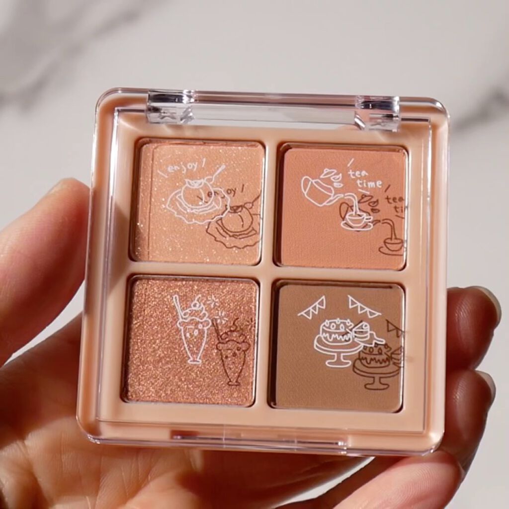 Peach Blush Toast cafe eye palette/NOTONE/アイシャドウパレットを使ったクチコミ（2枚目）