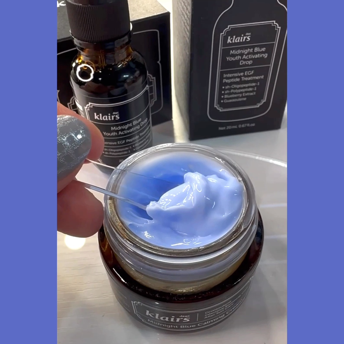 ミッドナイトブルーカーミングクリーム/Klairs/フェイスクリームを使ったクチコミ（2枚目）